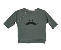 Mustache Sweatshirt Grey